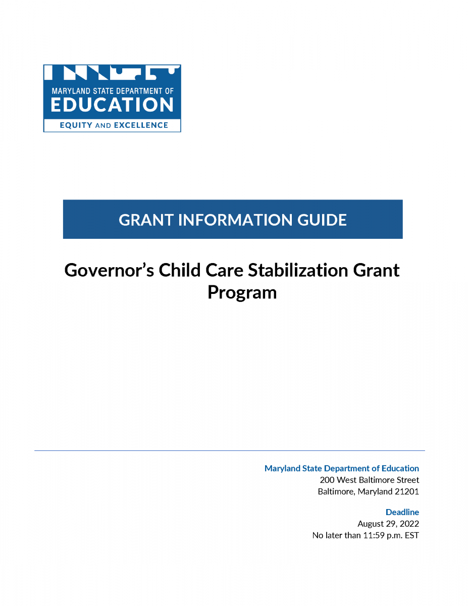 Child Care Stabilization Grant Program FY23 Round 3