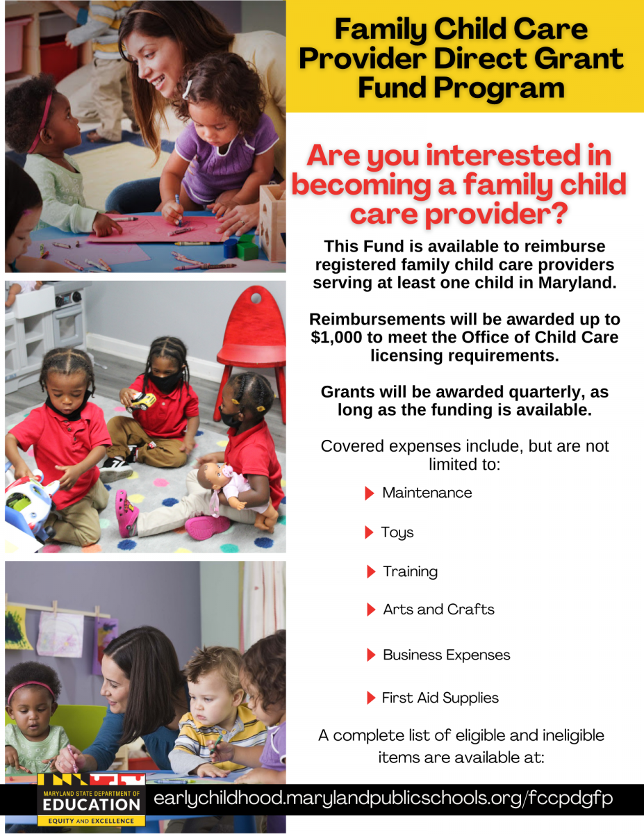 Licensing Compliance Grant for Family Child Care Providers 