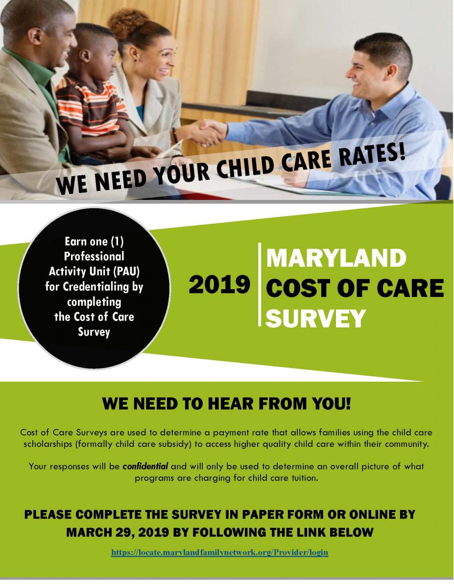 2019 Cost of Care Survey Flyer